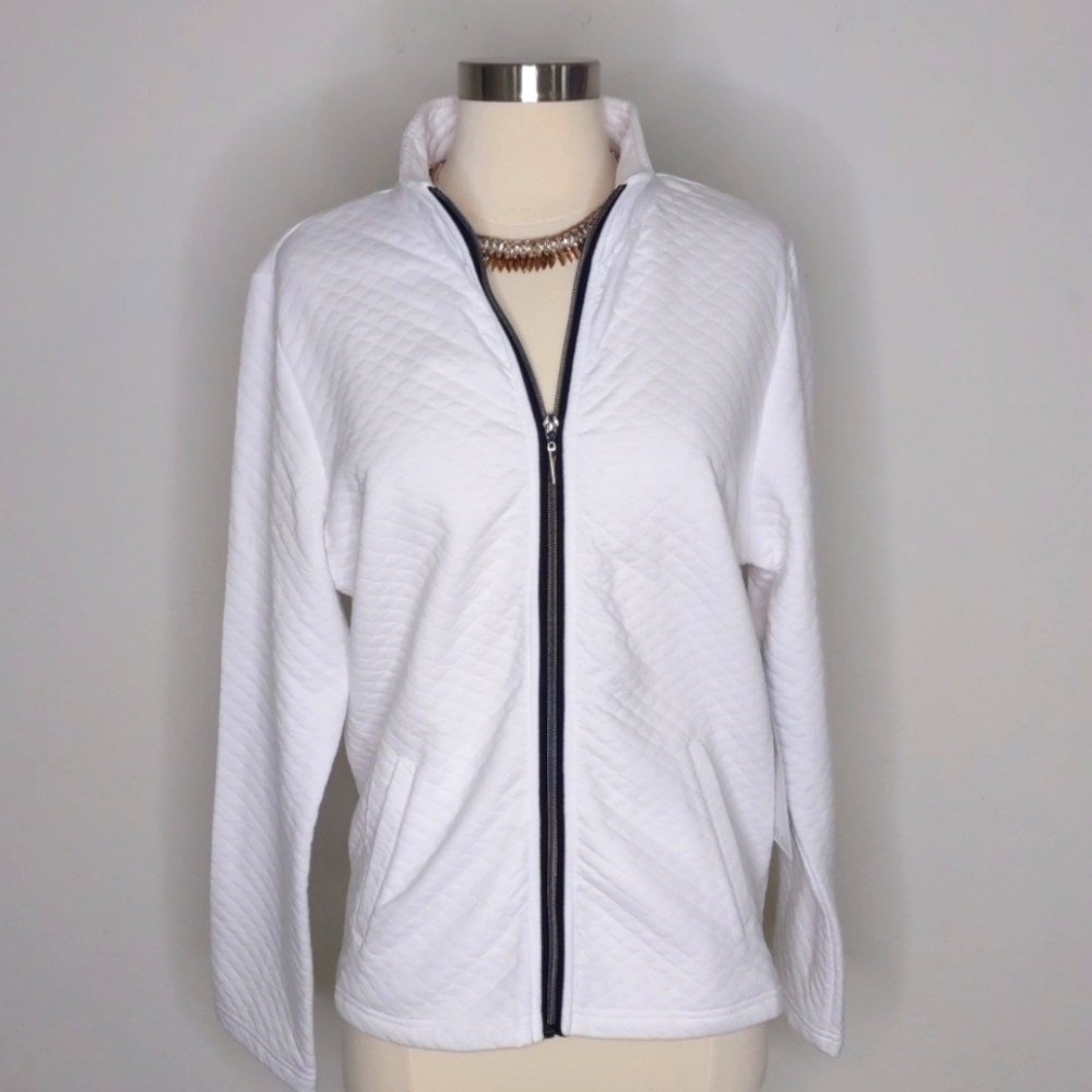 Onque Casual White Sweater Size Large